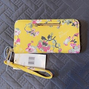 Betsey Johnson Floral Wallet Yellow NWT